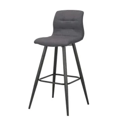Wohnen Barstühle in Anthrazit Stoffbezug - Una (2er Set)