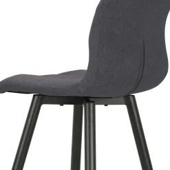 Wohnen Barstühle in Anthrazit Stoffbezug - Una (2er Set)