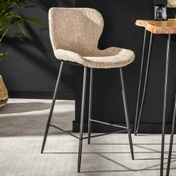 Wohnen Barstühle in Beige Boucle - Vilvia (4er Set)