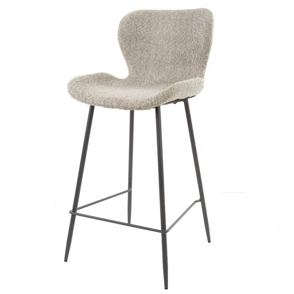 Wohnen Barstühle in Beige Boucle - Vilvia (4er Set)
