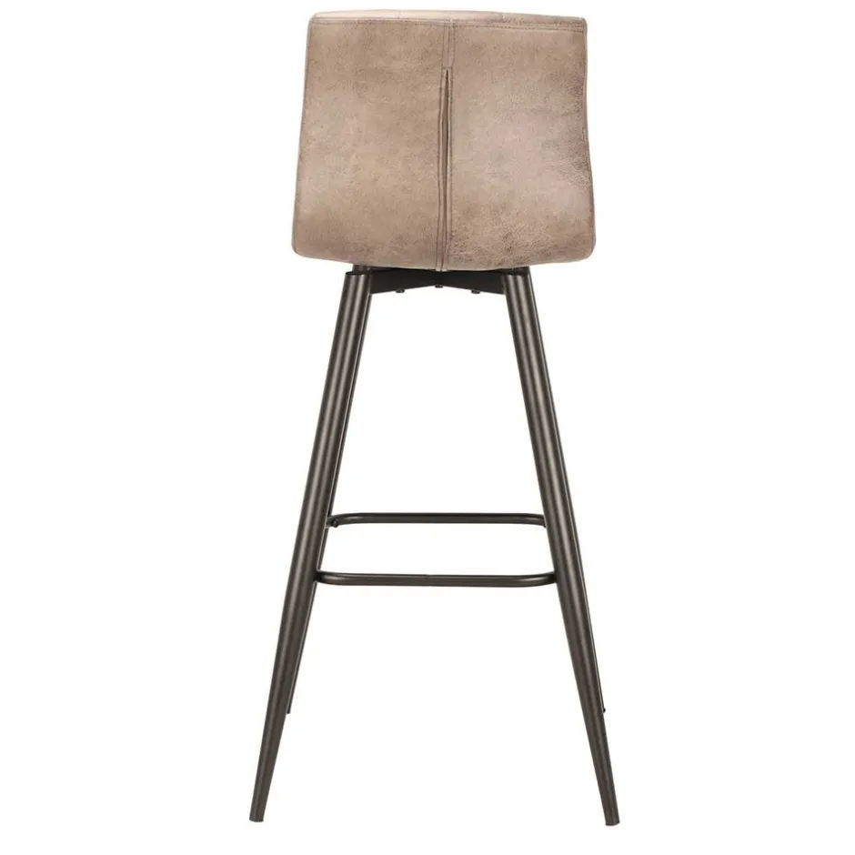 Wohnen Barstühle in Hellbraun Microfaser - Knox (2er Set)