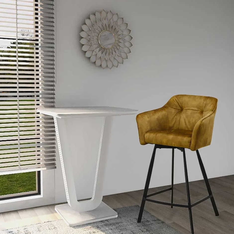 Barstühle mit Armlehnen in Ocker Samt - Betria (2er Set)^Wohnen Sale