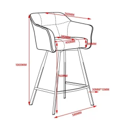 Barstühle mit Armlehnen in Ocker Samt - Betria (2er Set)^Wohnen Sale