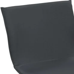 Wohnen Barstuhl aus Echtleder in Anthrazit - Charlena