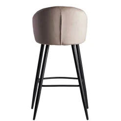 Barstuhl aus Samt in Beige - Narcissan^Wohnen Outlet