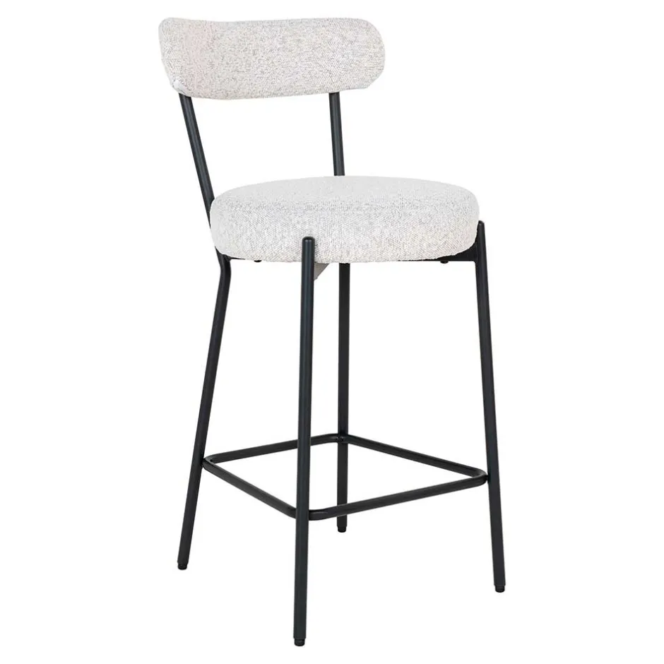 Wohnen Barstuhl in Cremeweiß Boucle - Elliot