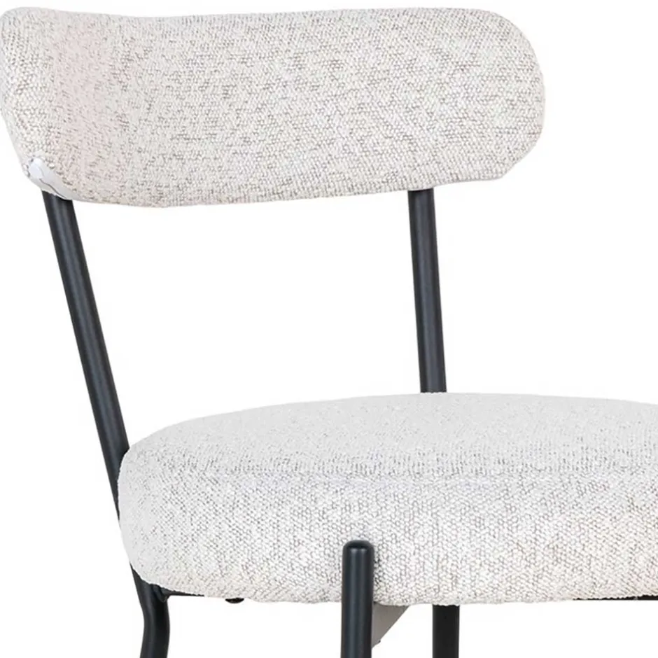 Wohnen Barstuhl in Cremeweiß Boucle - Elliot