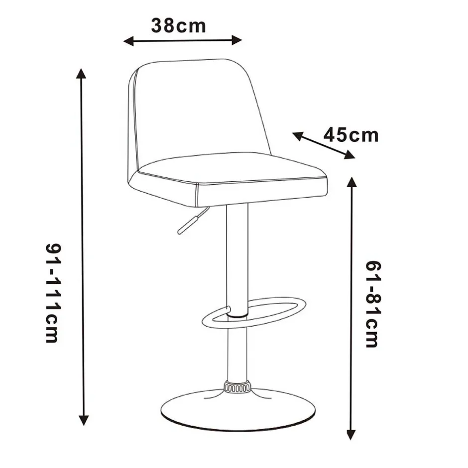 Wohnen Barstuhl in Grau und Schwarz - Kedniel