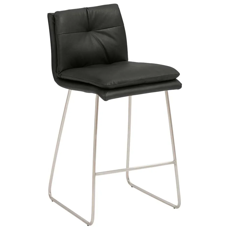 Wohnen Barstuhl mit Kufengestell Edelstahl modern - Avila