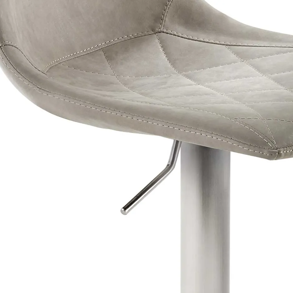 Wohnen Barstuhl mit Schalensitz in Lichtgrau - Inn