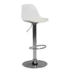 Wohnen Barstuhl mit Schalensitz in Weiß & Chrom - Vorgaz