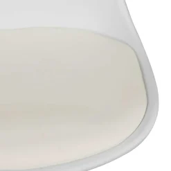 Wohnen Barstuhl mit Schalensitz in Weiß & Chrom - Vorgaz