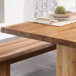 Wohnen Baumesstisch aus Wildeiche Massivholz - Cantinos