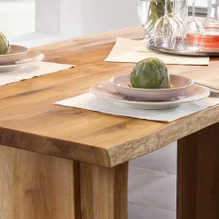 Wohnen Baumesstisch aus Wildeiche Massivholz - Cantinos