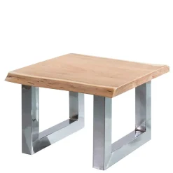 Baumkante Couchtisch mit Chrom - Medesso^Wohnen