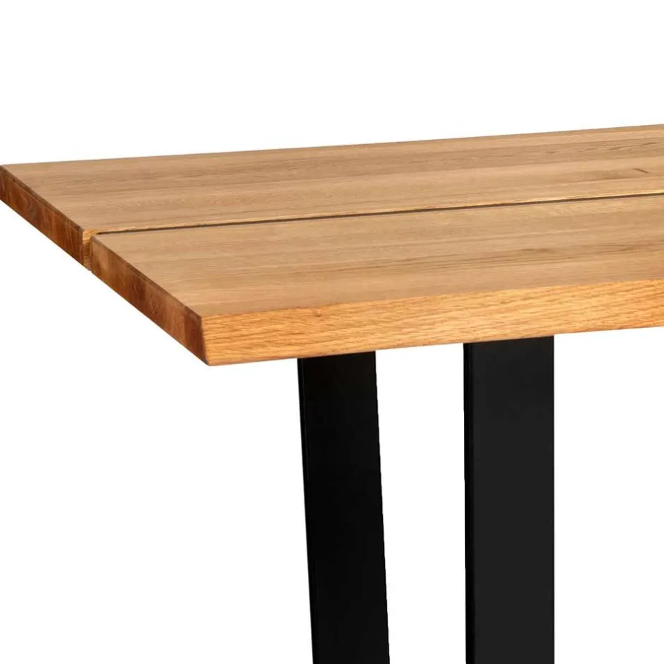 Wohnen Baumkante Esszimmertisch aus Wildeiche massiv - Jessmine