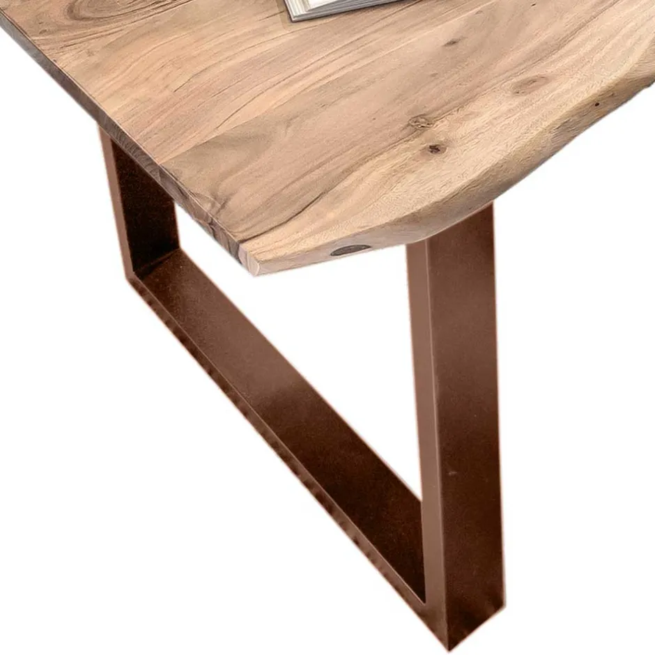 Wohnen Baumkante Esszimmertisch mit U-Gestell Braun - Jeguta
