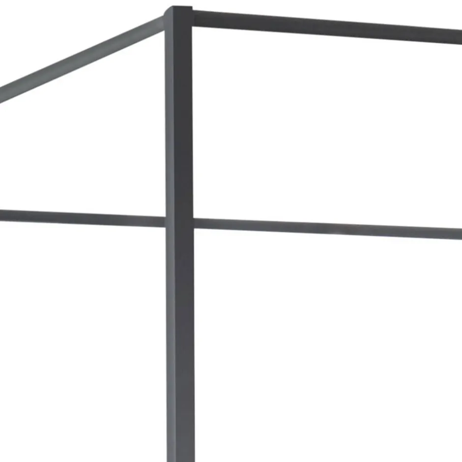 Wohnen Baumkante Wildeiche Bett mit Metall Himmel Gestell - Agadi