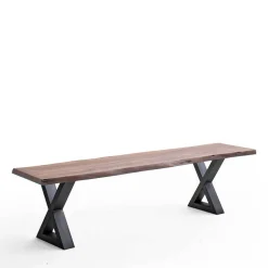 Wohnen Baumkanten Esstisch-Bank in Walnuss - Gianmario