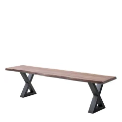 Wohnen Baumkanten Esstisch-Bank in Walnuss - Gianmario