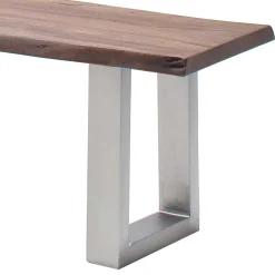 Baumkanten Esstischbank mit Bügelgestell - Lydija^Wohnen Discount