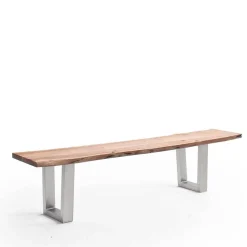 Baumkanten Esstischbank mit Trapez-Bügelbeinen - Zolitaria^Wohnen Best