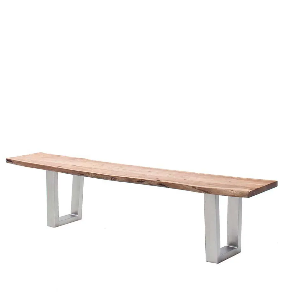 Baumkanten Esstischbank mit Trapez-Bügelbeinen - Zolitaria^Wohnen Best