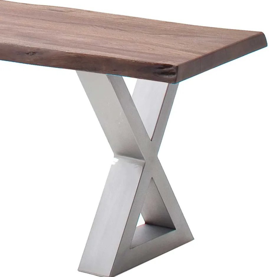 Wohnen Baumkanten Esszimmerbank in Walnuss - Veit