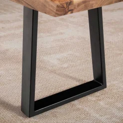 Wohnen Baumkanten Küchenbank mit Trapezbeinen - Pafigona