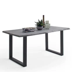 Wohnen Baumkanten Küchentisch in Akazie Grau - Balanza