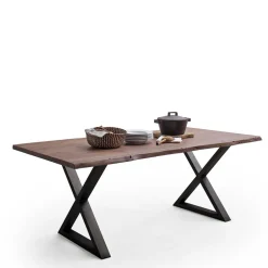 Baumkantentisch mit X Gestell - Geniasan^Wohnen Sale