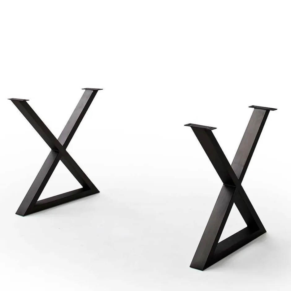 Baumkantentisch mit X Gestell - Geniasan^Wohnen Sale