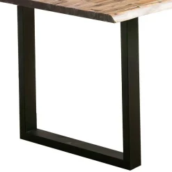 Baumkantentisch und Samtstühle Set - Omanu (fünfteilig)^Wohnen Online