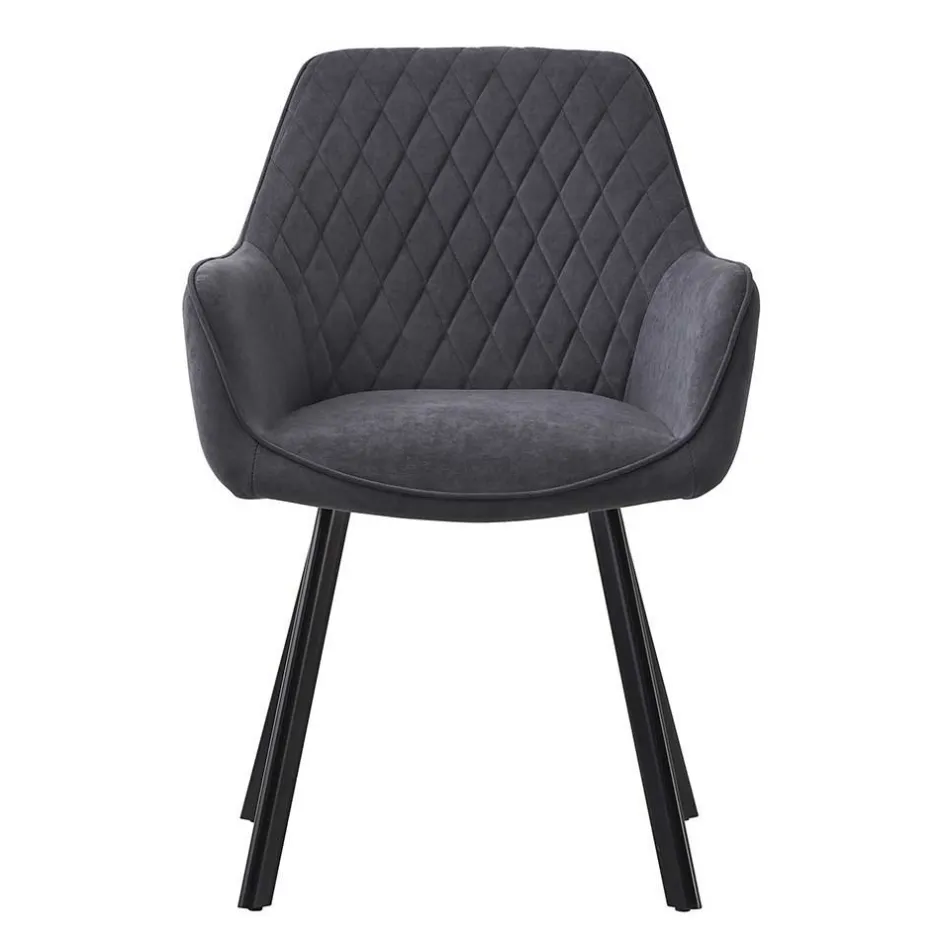 Baumkantentisch und Samtstühle Set - Omanu (fünfteilig)^Wohnen Online