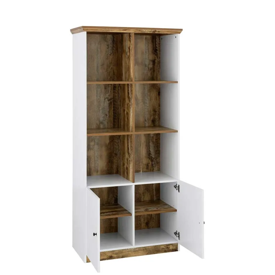 Wohnen Bücherregal in Holz verwittert Dekor - Heico