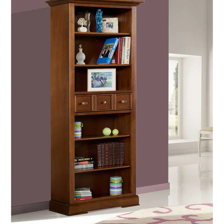 Bücherregal in Walnussfarben Antik - Istefanio^Wohnen Best