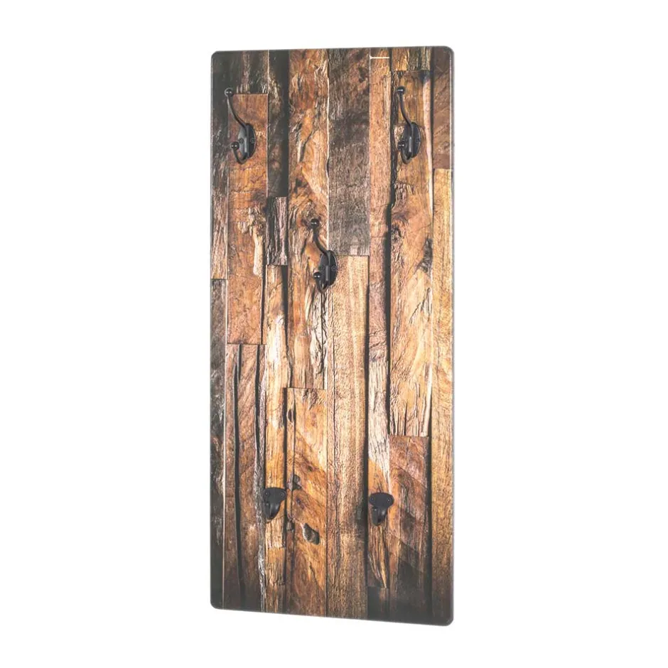 Bedruckte Garderobe im Vintage Holz Dekor - Cuyano^Wohnen Sale