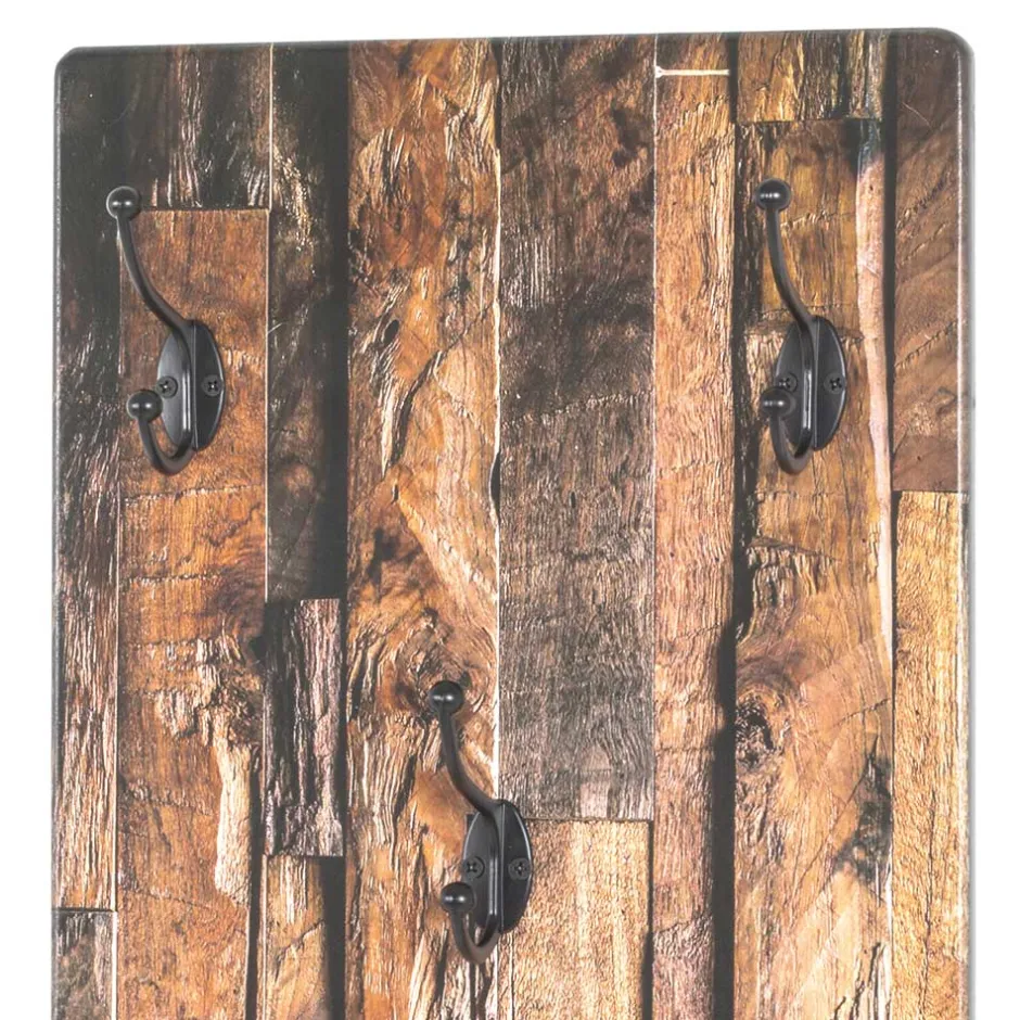Bedruckte Garderobe im Vintage Holz Dekor - Cuyano^Wohnen Sale