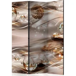 Bedruckter Paravent in Braun & Grau - Vannos^Wohnen Sale