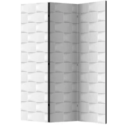 Bedruckter Paravent in Kachel Optik Weiß Hellgrau - Pelevas^Wohnen Outlet