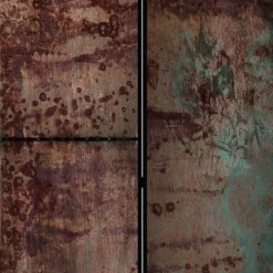 Bedruckter Paravent in Metallstruktur Optik - Save^Wohnen New