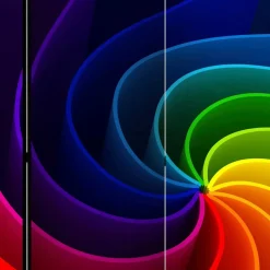 Bedruckter Paravent in Regenbogenfarben - Mapel^Wohnen Clearance