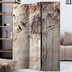 Bedruckter Paravent mit Vögel Bäume Motiv - Estoron^Wohnen Best