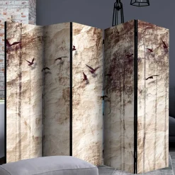 Bedruckter Paravent mit Vögel Bäume Motiv - Estoron^Wohnen Best