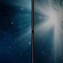 Bedruckter Paravent mit Weltraum Erde Motiv - Novaki^Wohnen New