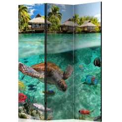 Kinder Wohnen Bedruckter Paravent Urlaubsträume Meer & Bewohner - Luzillo