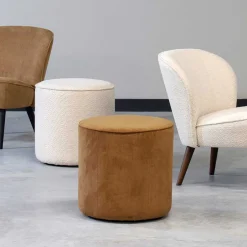 Wohnen Beistellhocker aus Cord in Honigfarben - Sumatra