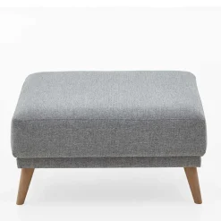 Wohnen Beistellhocker aus Strukturstoff Grau - Lyanez