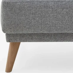 Wohnen Beistellhocker aus Strukturstoff Grau - Lyanez