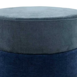 Wohnen Beistellhocker in Blautönen und Gold - Vadrus